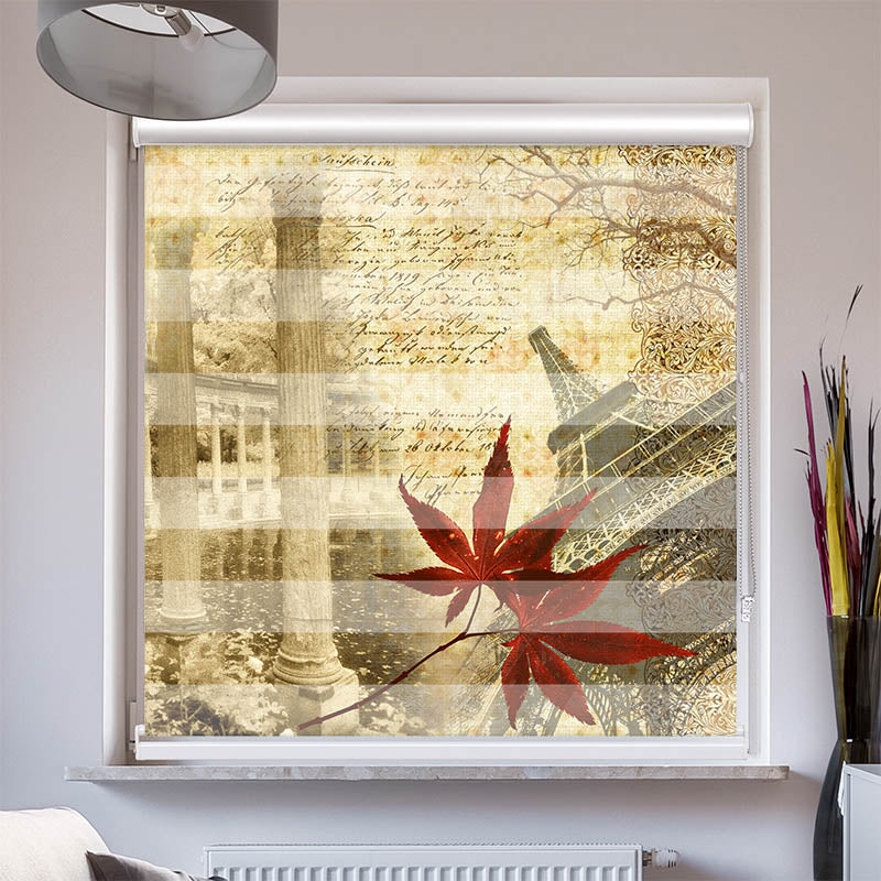 Doppelrollo mit Kassette Paris Vintage Memories