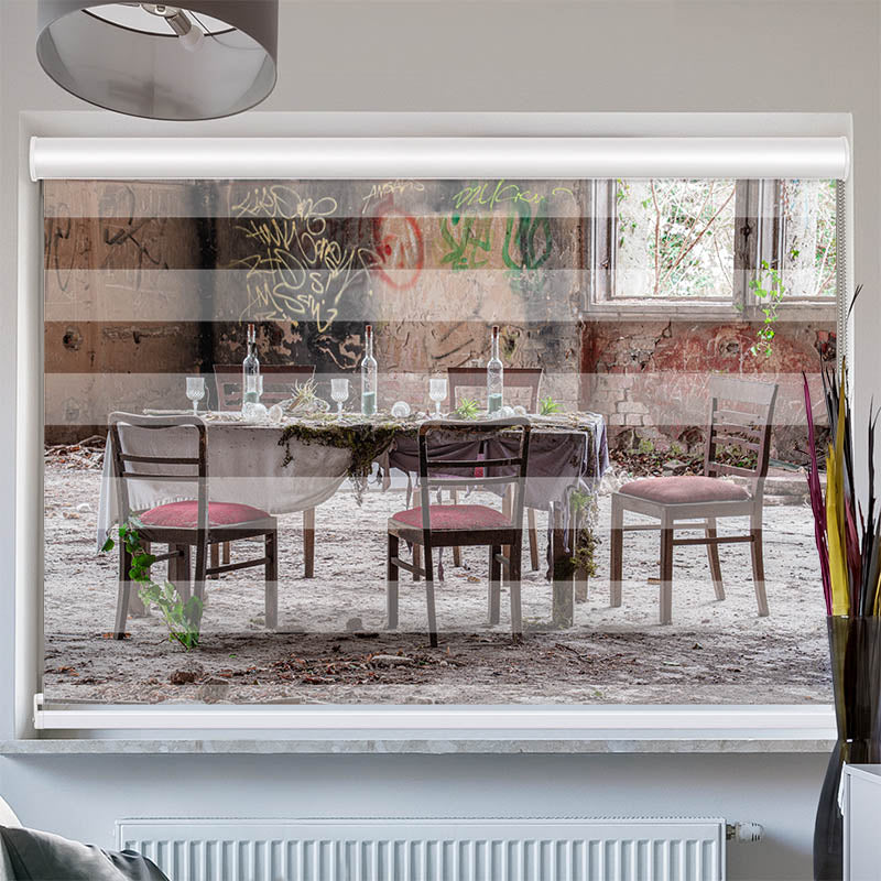 Doppelrollo mit Kassette Lost Place der Beelitzer Heilstaetten