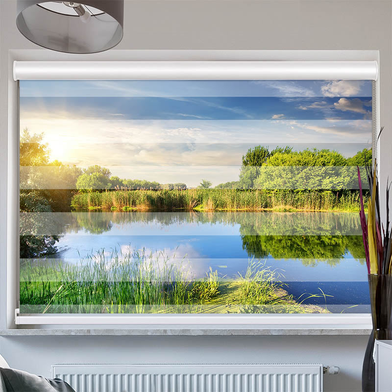 Doppelrollo mit Kassette Idyllischer Waldsee