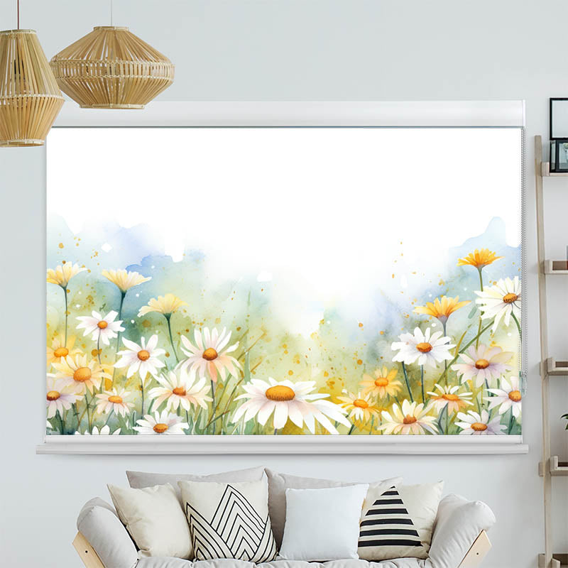 Kassettenrollo Motiv Gaensebluemchen Aquarell