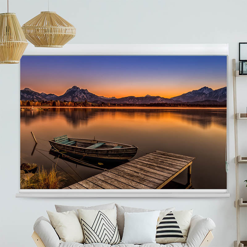 Kassettenrollo Motiv Abendstimmung am Hopfensee