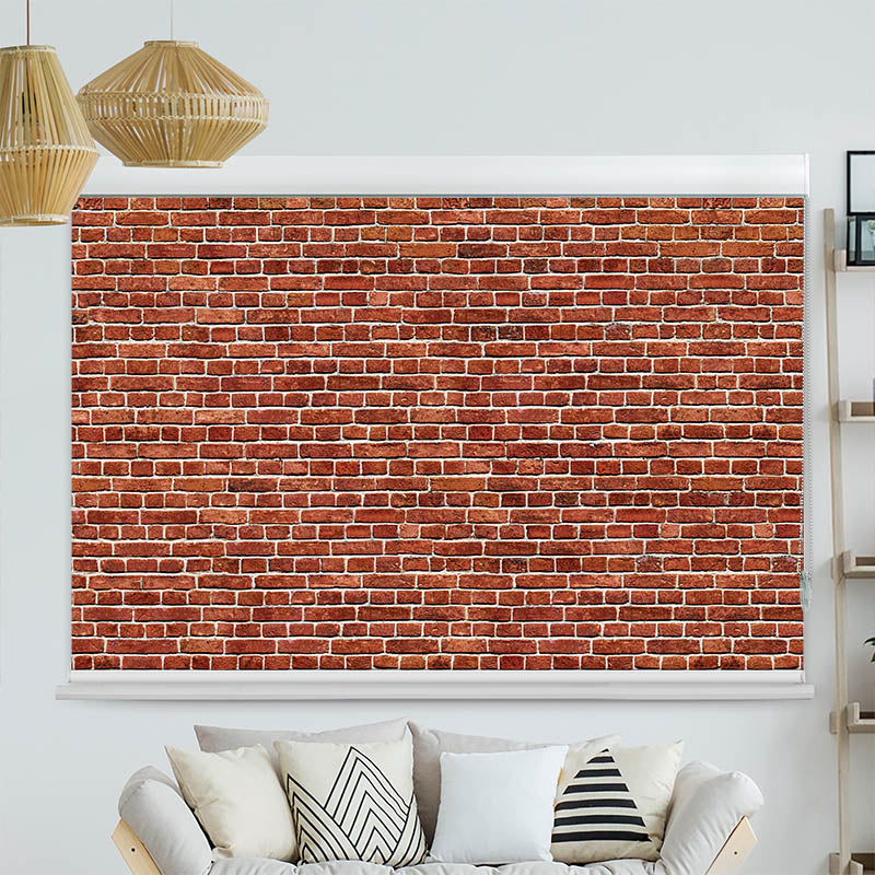 Kassettenrollo Motiv Alte Rote Ziegelmauer