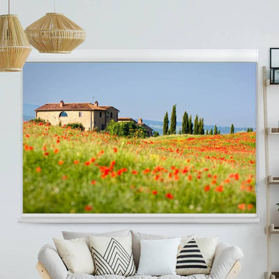 Kassettenrollo Motiv Toskana Landschaft