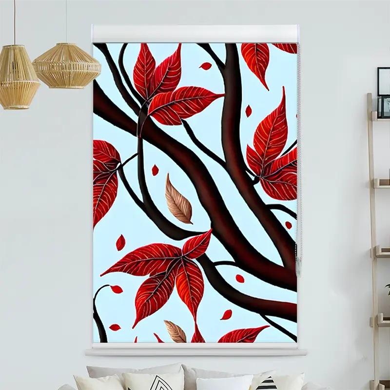 Kassettenrollo Motiv "Aeste Im Herbst" | bis B 420 x H 420 cm