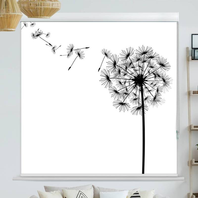 Kassettenrollo Motiv Pusteblume Grafik