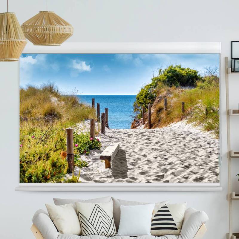 Kassettenrollo Motiv Weg zum Strand