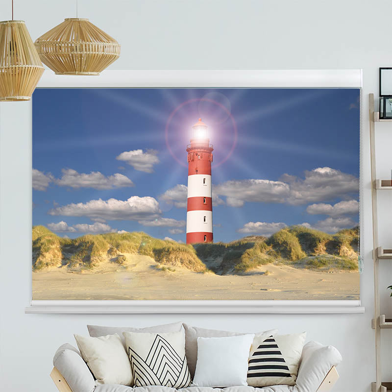 Kassettenrollo Motiv 'Leuchtturm'