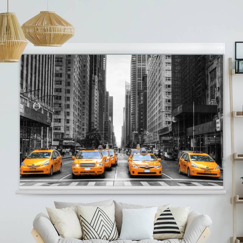 Kassettenrollo Motiv New York Taxi