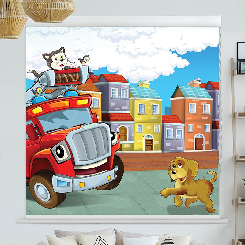 Kassettenrollo Motiv 'Feuerwehr'