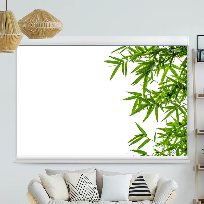 Kassettenrollo Motiv Bambusblaetter Freigestellt