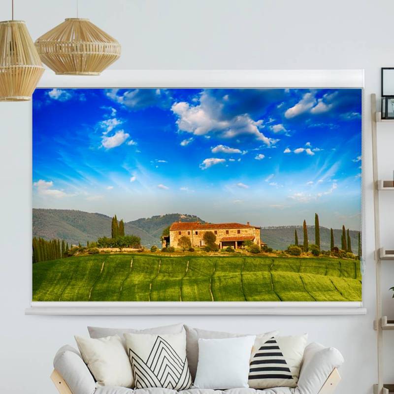 Kassettenrollo Motiv Toskana