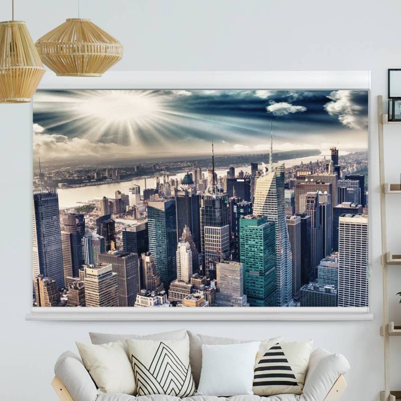 Kassettenrollo Motiv Skyline Manhattan