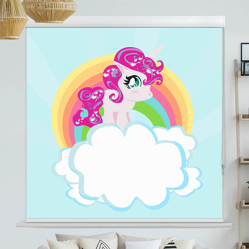 Kassettenrollo Motiv 'Pony auf der Wolke'