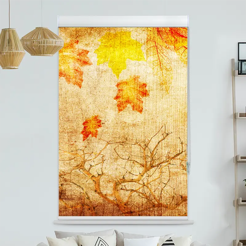 Kassettenrollo Motiv "Herbst Retro" | bis B 420 x H 420 cm