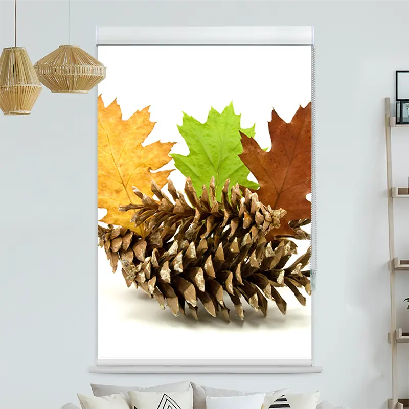 Kassettenrollo Motiv "Herbstdekoration" | bis B 420 x H 420 cm