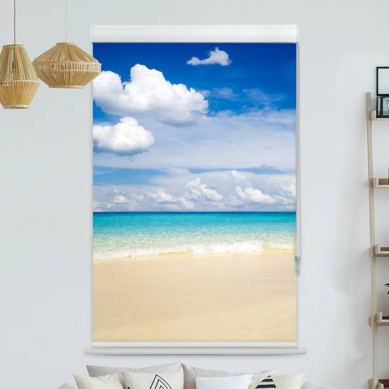 Kassettenrollo Motiv Meer Himmel Strand