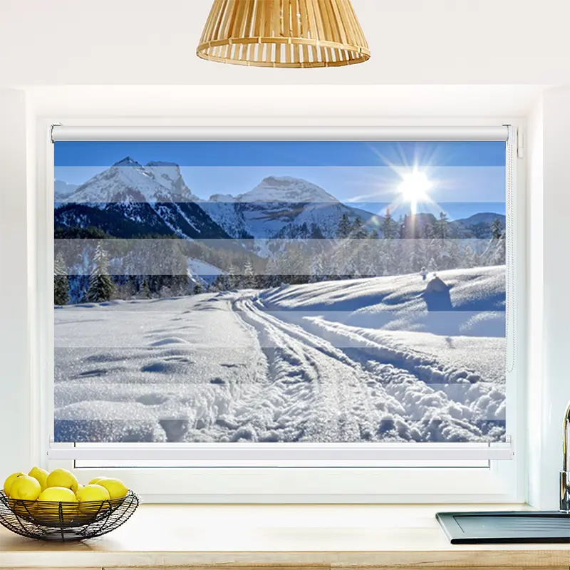Klemmfix Doppelrollo "Berge Schnee" | Klemm Doppelrollo
