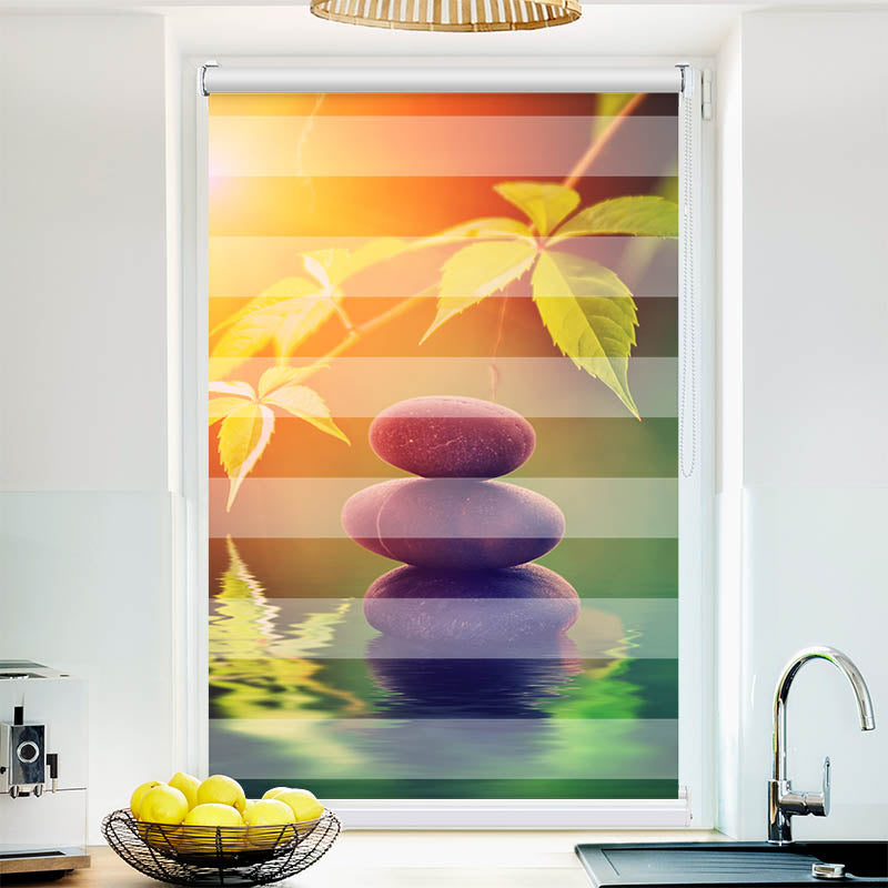 Fotorollo Spa Steine Sonne