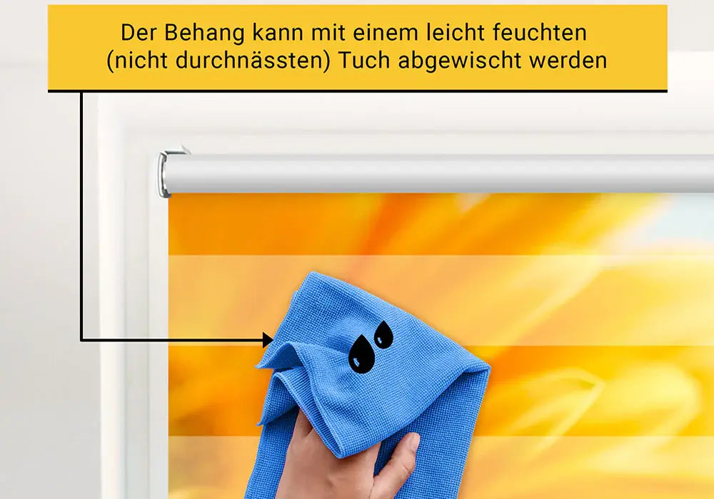 Klemm-Doppelrollo Pflegetip