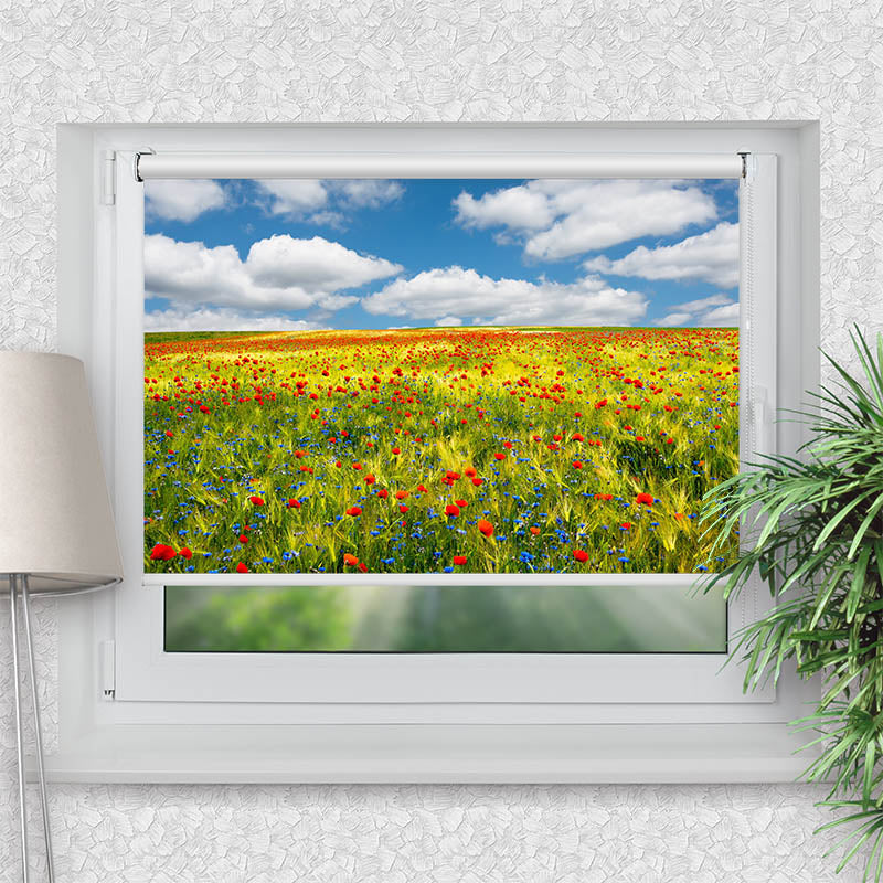 Klemmfix Rollo Kornfeld Mohnblumen Feld