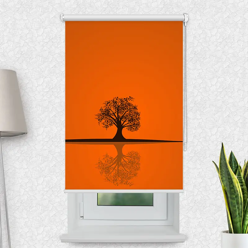 Klemmfix Rollo "Baum Im Herbst" | Motiv-Klemmrollo