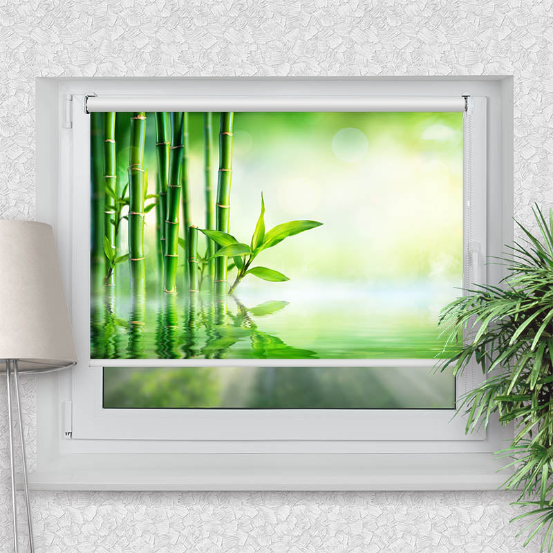 Klemmfix Rollo Bambus Wasser