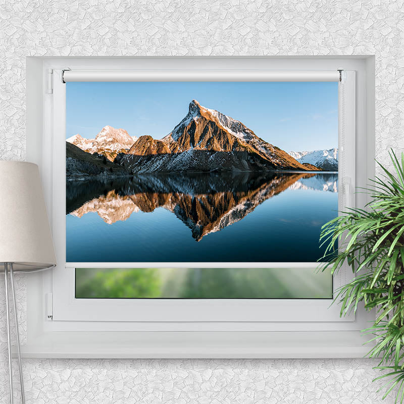 Klemmfix Rollo Sonnenuntergang am Bergsee