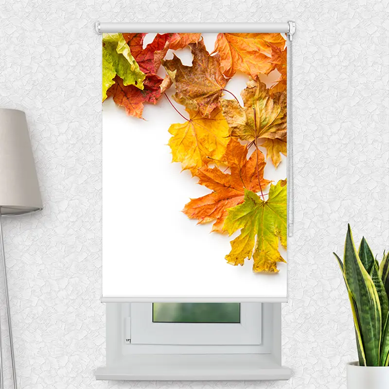 Klemmfix Rollo "Herbstlaub" | Motiv-Klemmrollo