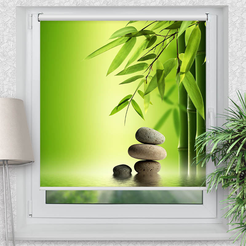 Klemmfix Rollo Wellness Steine Bambus