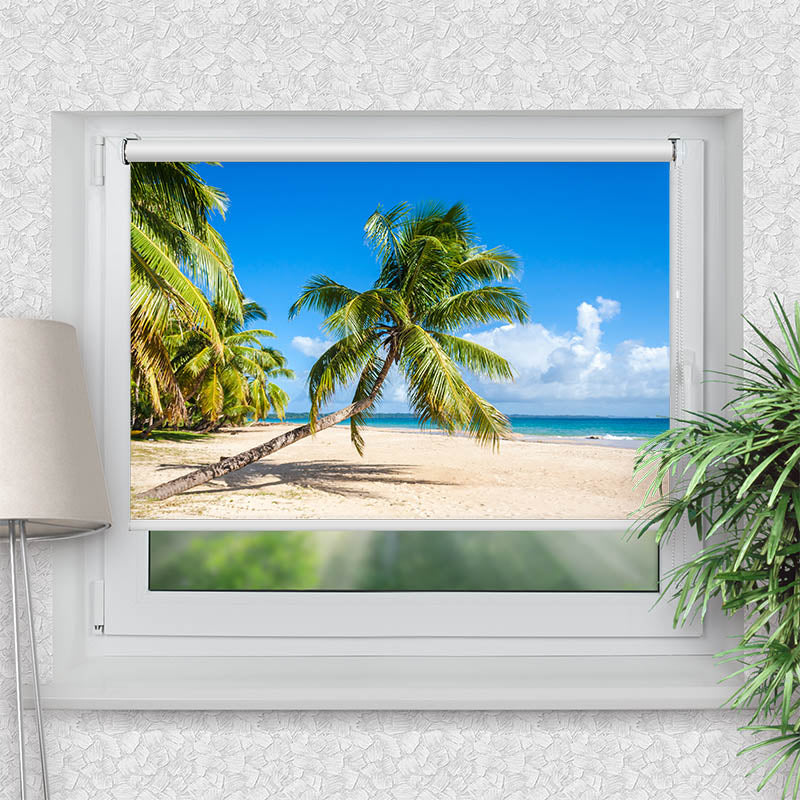 Klemmfix Rollo Palme Meer Urlaub
