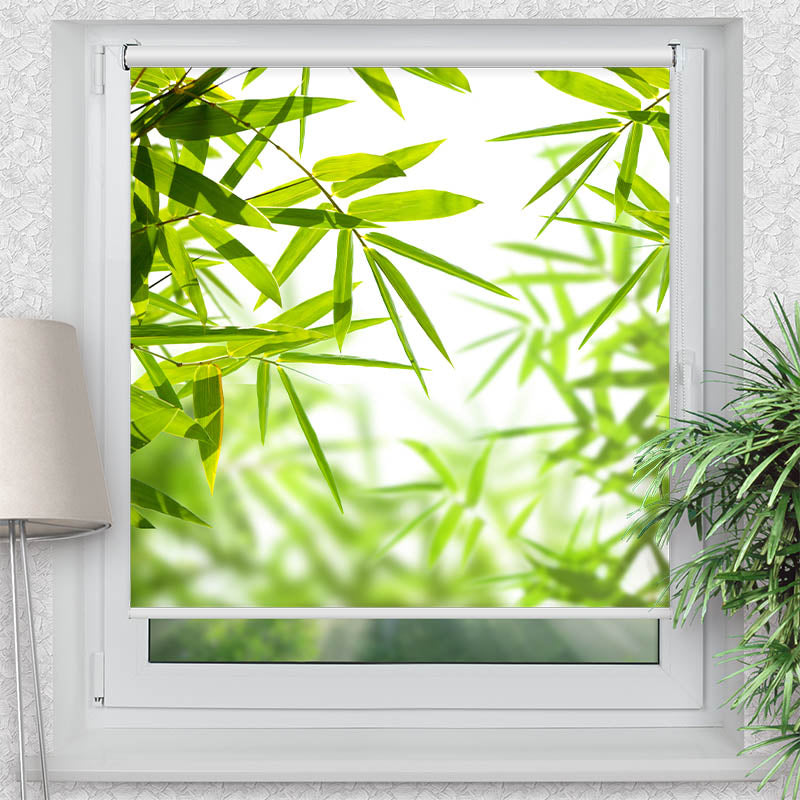 Klemmfix Rollo Bambusblaetter Spa Wellness