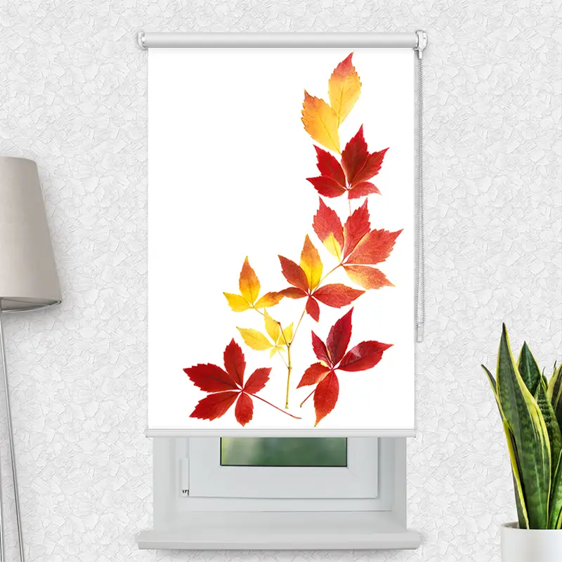 Klemmfix Rollo "Herbstblaetter" | Motiv-Klemmrollo