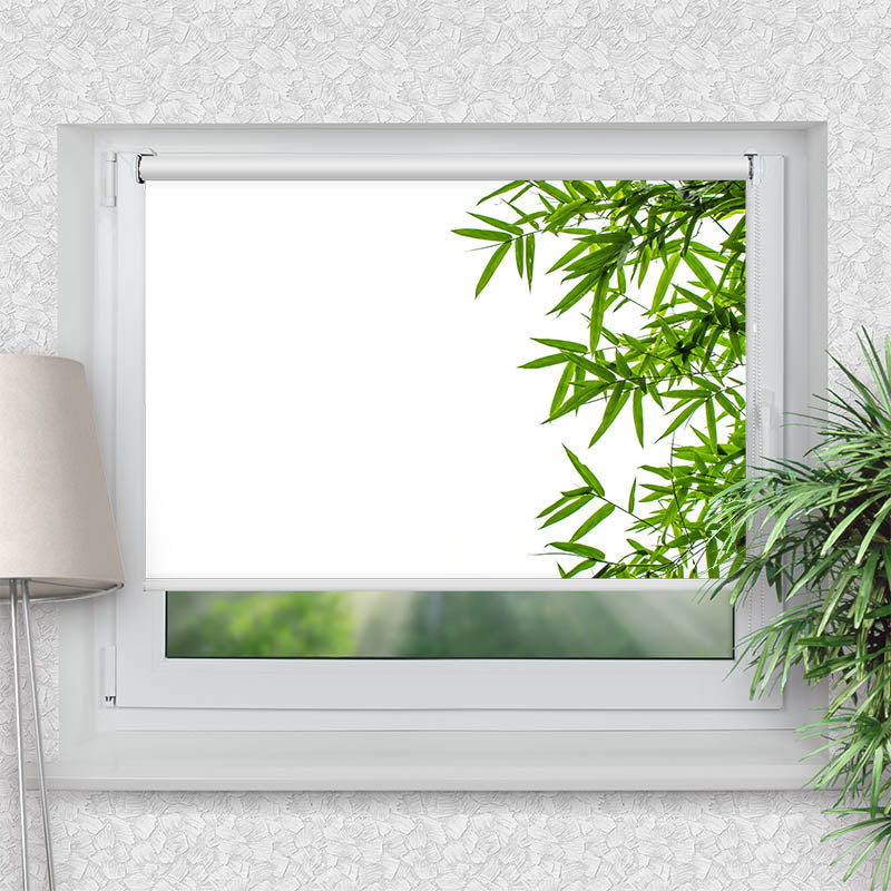 Klemmfix Rollo Bambusblaetter Freigestellt
