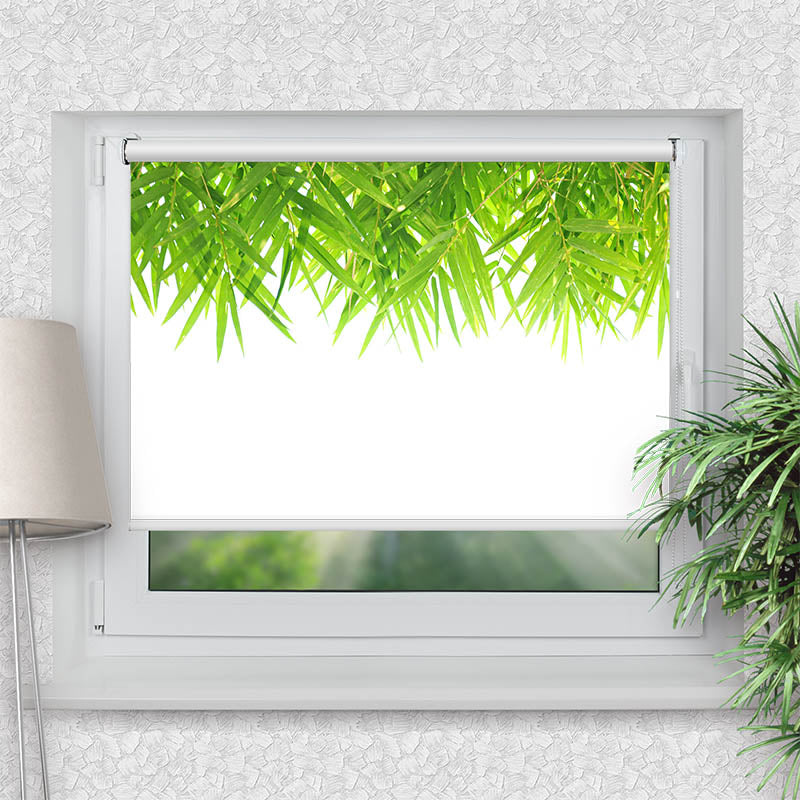 Klemmfix Rollo Bambus Blaetter Oben