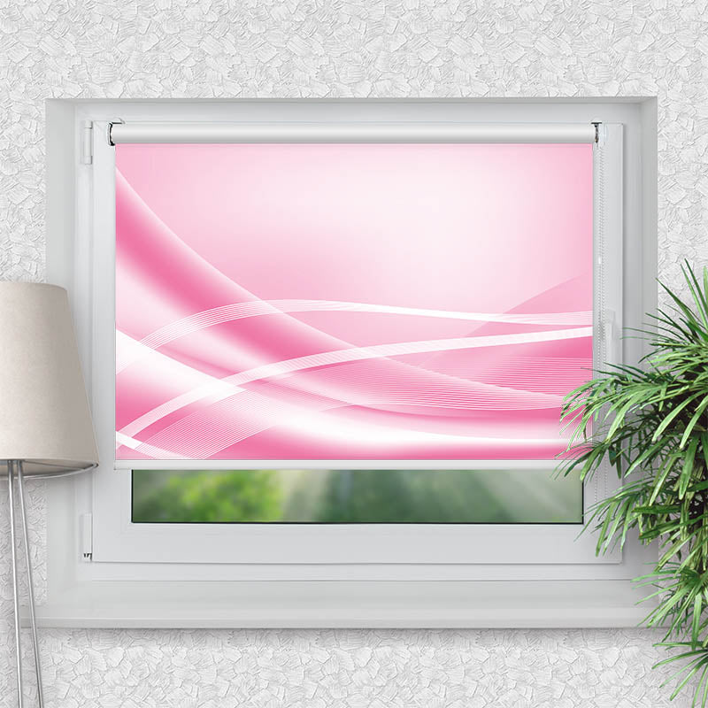Klemmfix Rollo "Grafik Rosa" | Motiv-Klemmrollo