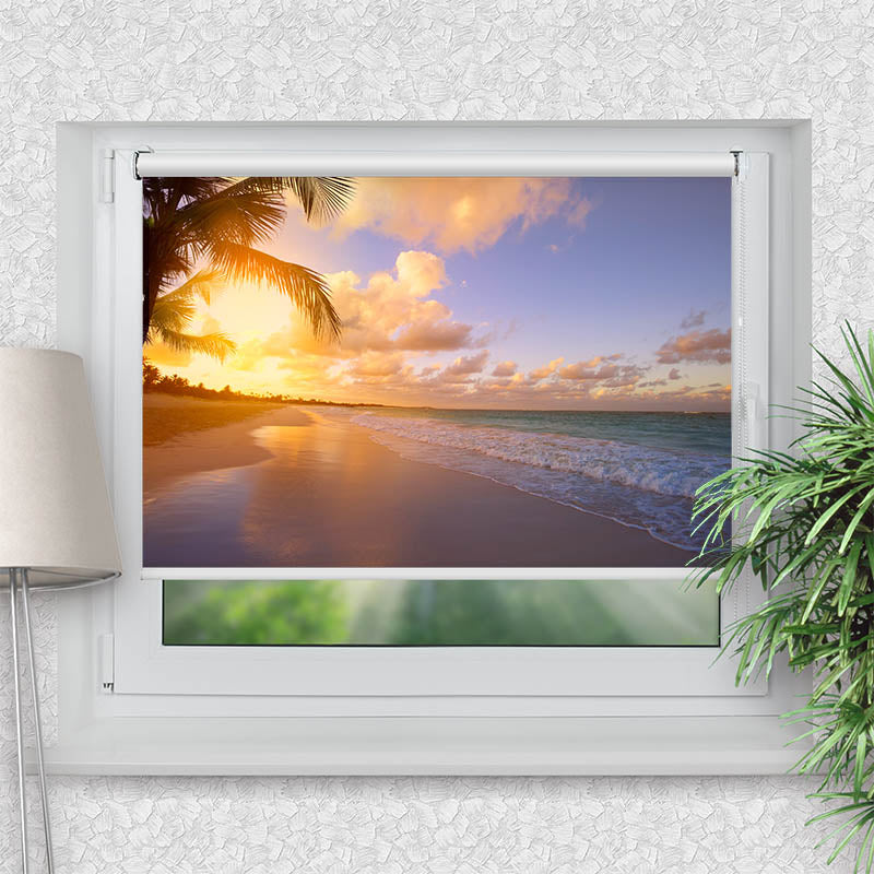 Klemmfix Rollo Sonnenuntergang Meer