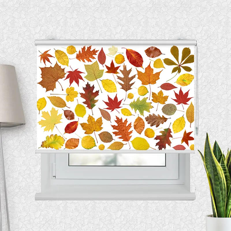 Klemmfix Rollo "Herbstlaub" | Motiv-Klemmrollo