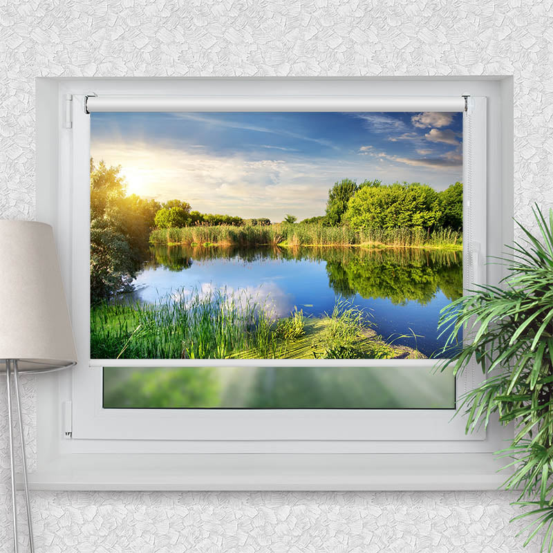 Klemmfix Rollo Idyllischer Waldsee