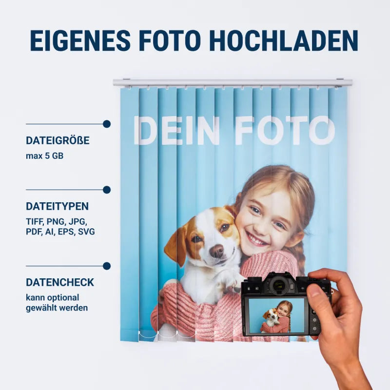 Lamellenvorhang eigenes Motiv hochladen