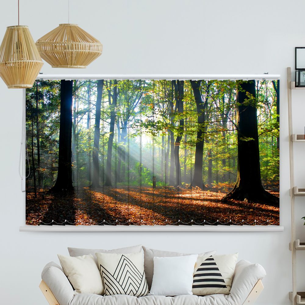 Lamellenvorhang Motiv Allee im Herbst