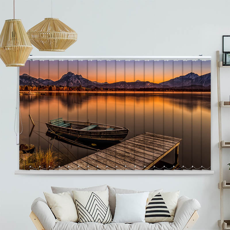 Lamellenvorhang Motiv Abendstimmung am Hopfensee