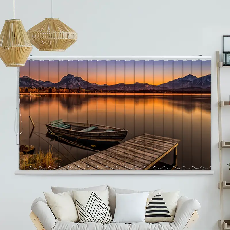 Lamellenvorhang Motiv Abendstimmung Am Hopfensee