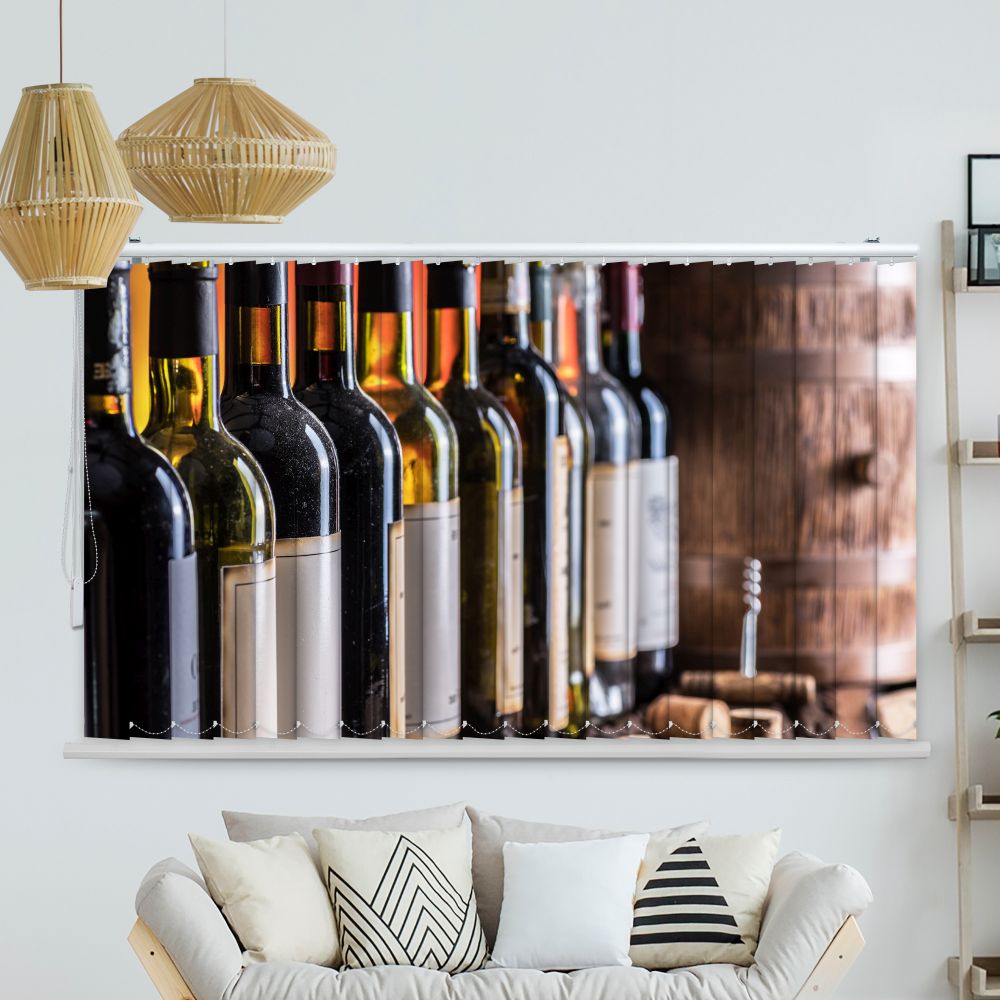 Lamellenvorhang Motiv "Im Weinkeller"