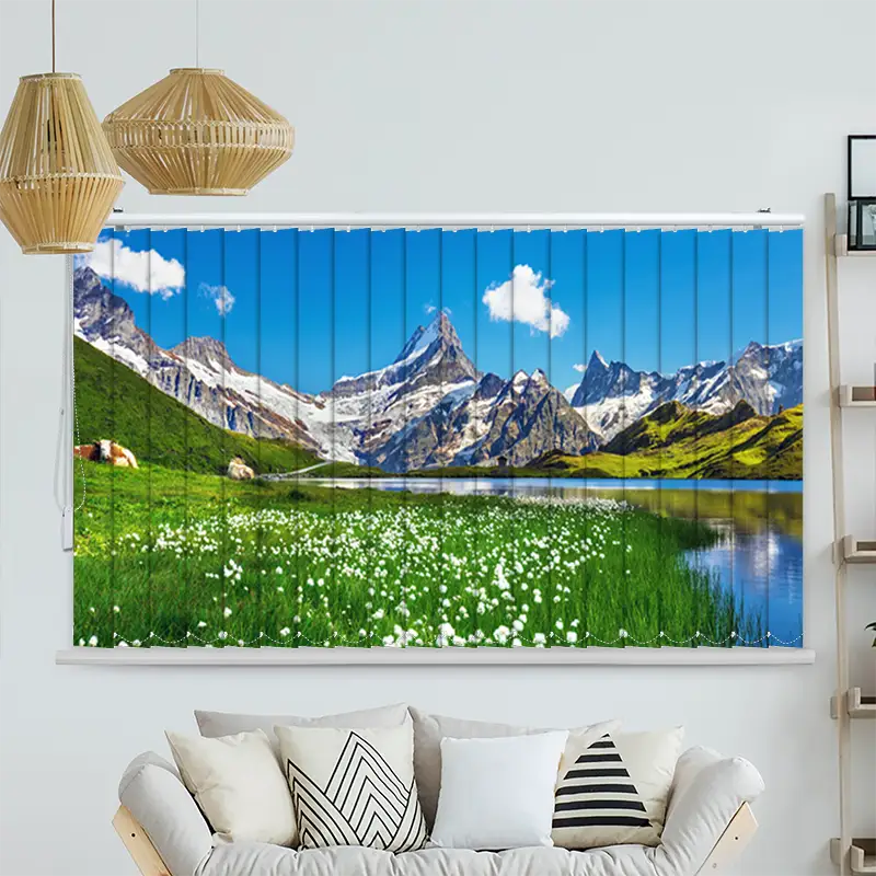 Lamellenvorhang Motiv Schweizer Alpen Bachalpsee