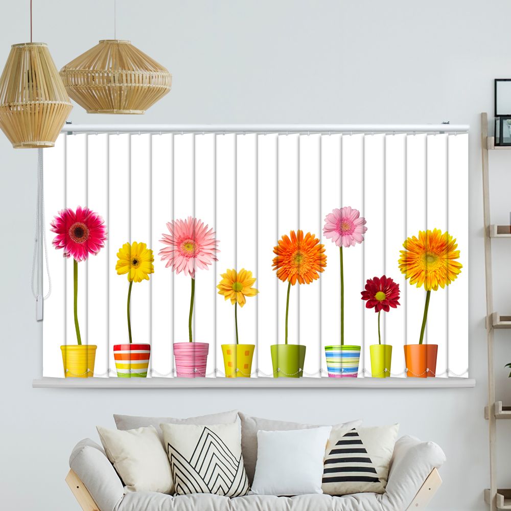 Lamellenvorhang Motiv Palmen mit Haengematte