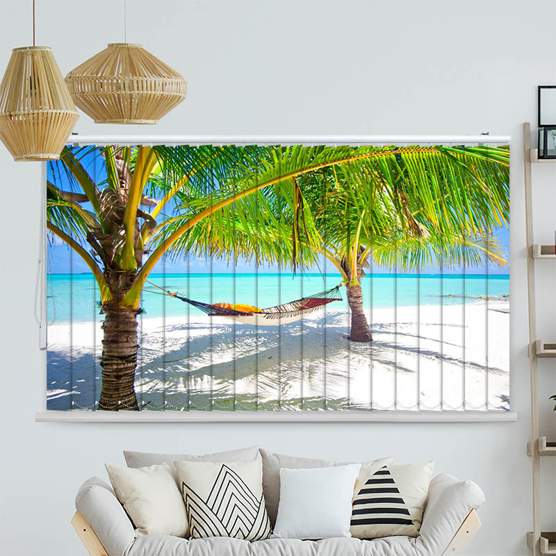 Lamellenvorhang Motiv Steg ins Meer