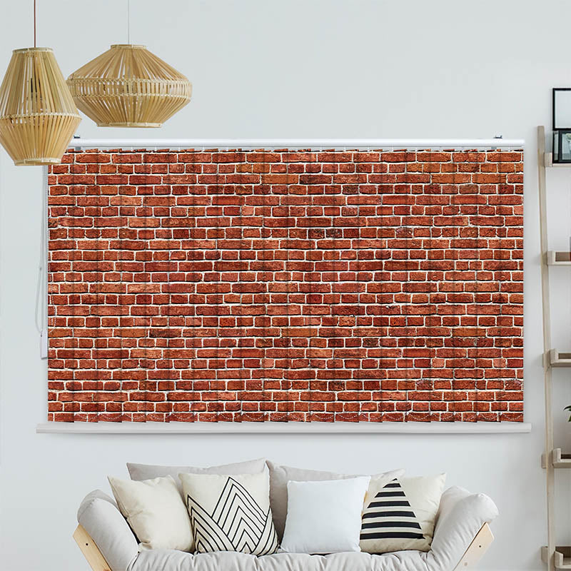Lamellenvorhang Motiv Alte Rote Ziegelmauer