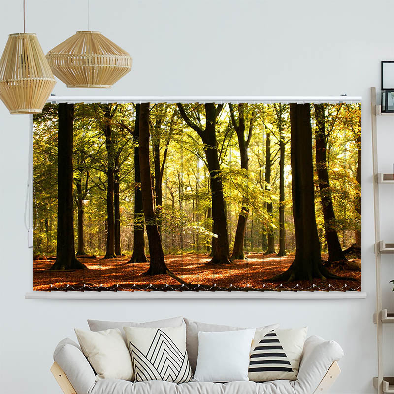 Lamellenvorhang Motiv Haengematte Palmen Nacht