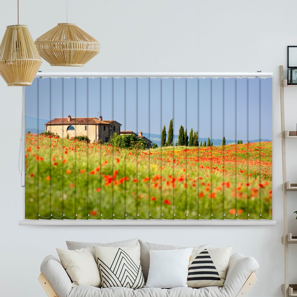 Lamellenvorhang Motiv Wasser Orchidee Steine