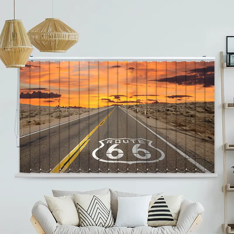 Lamellenvorhang Motiv Route 66